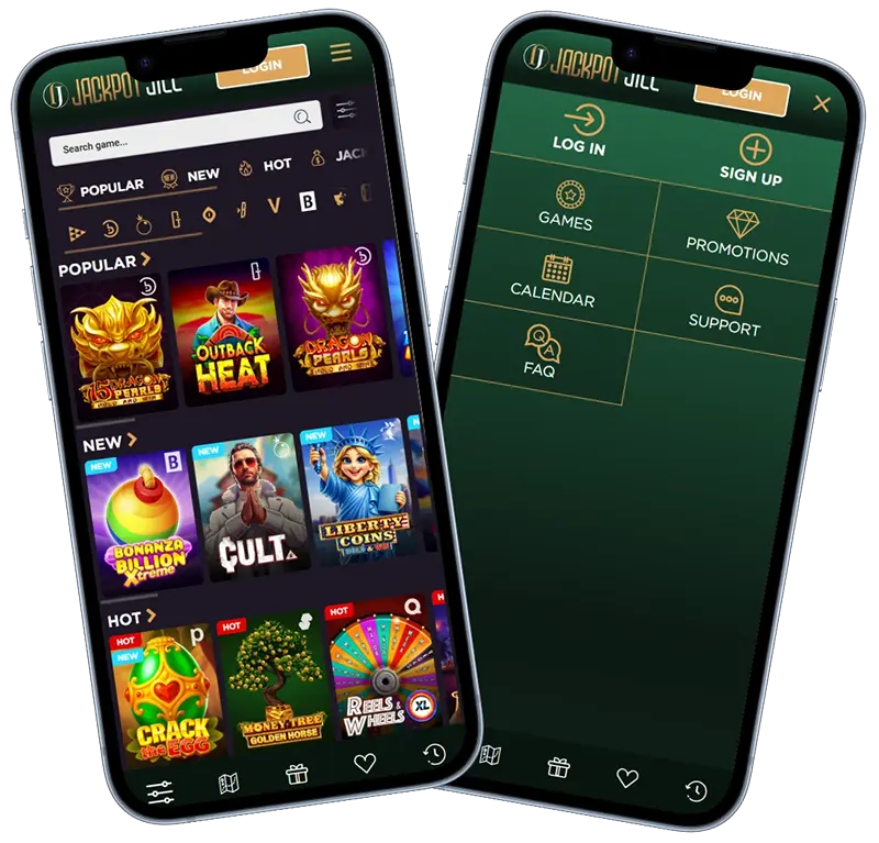 Jackpot Jill casino mobile gameplay