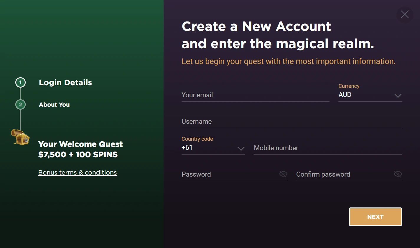 Jackpot Jill casino registration